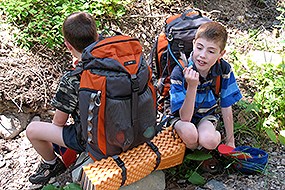 kids with backpacks