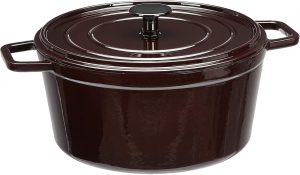 Amazon Basics Enameled Cast Iron Round Dutch Oven - 5 Quart